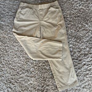 Lands' End Women’s Light Beige Elastic Waist Chinos